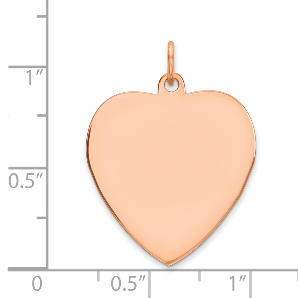 Sterling Silver RG Plated Engraveable Heart Polished Front/Satin Back Disc (QM393R/18)