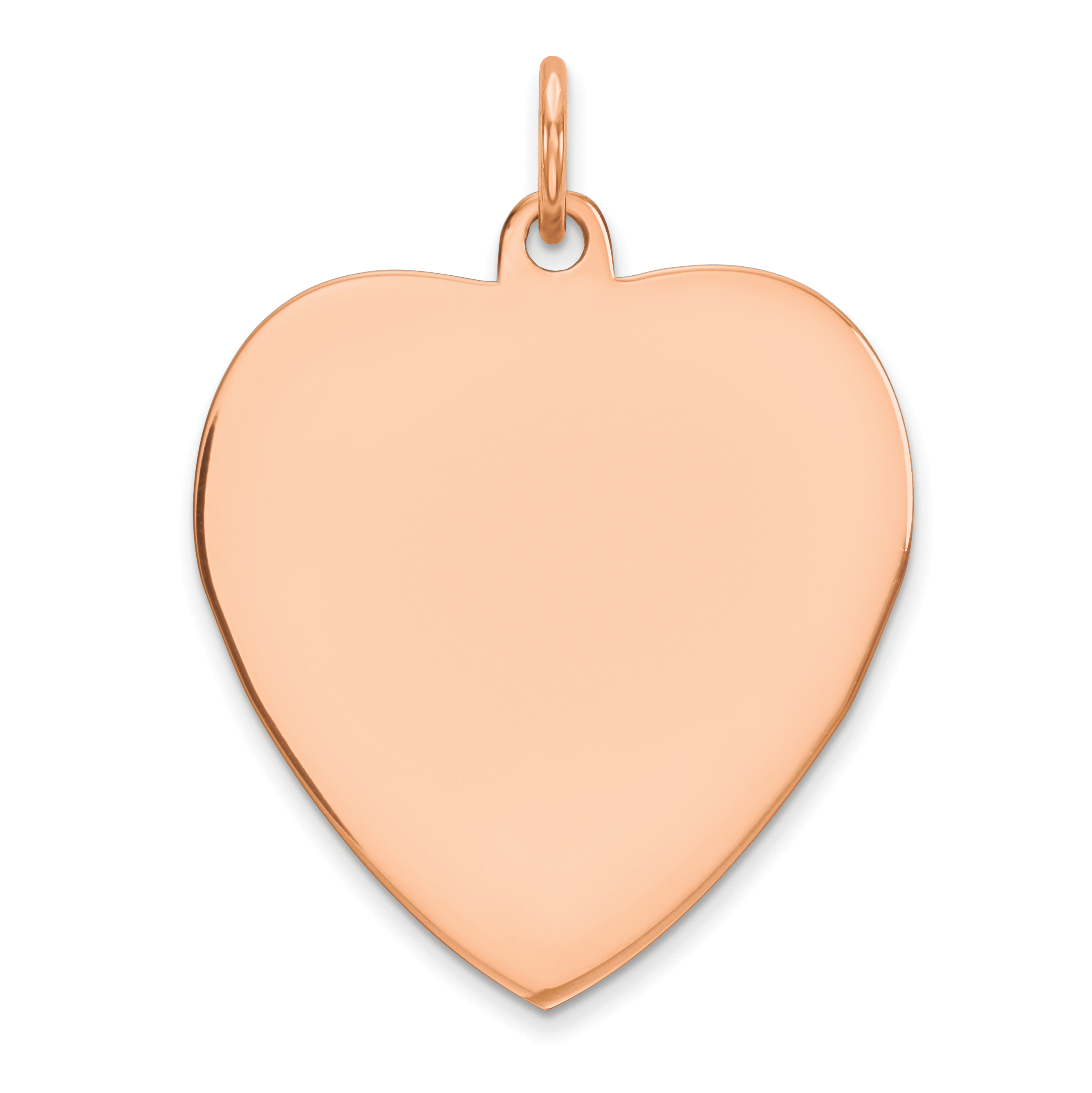 Sterling Silver RG Plated Engraveable Heart Polished Front/Satin Back Disc (QM393R/18)
