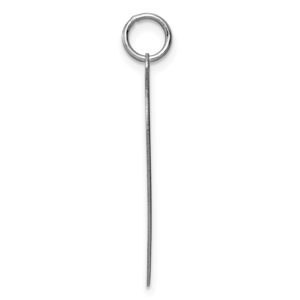 Sterling Silver Rhod-plated Eng. Heart Polish Front/Satin Back Disc Charm (QM394/50)