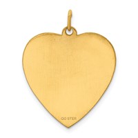 Sterling Silver GP Engraveable Heart Polished Disc Charm view 4