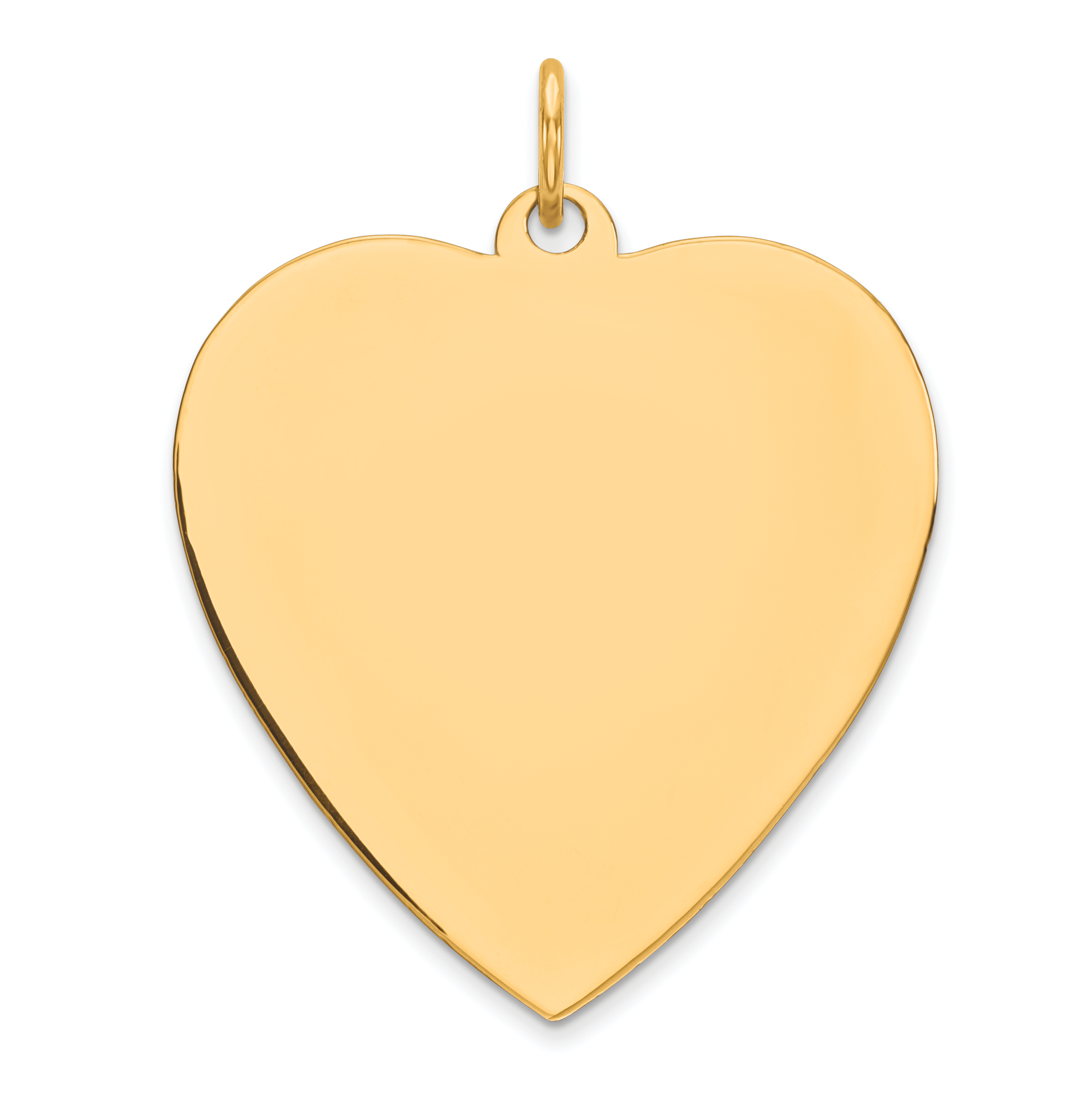 Sterling Silver GP Engraveable Heart Polished Disc Charm (QM394G/50)