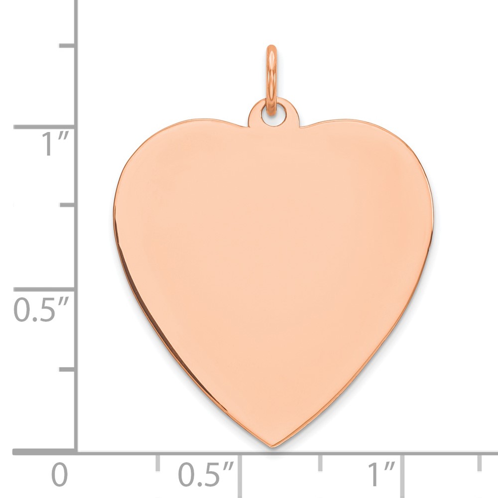 Sterling Silver RG Plated Engraveable Heart Polished Front/Satin Back Disc (QM394R/27)