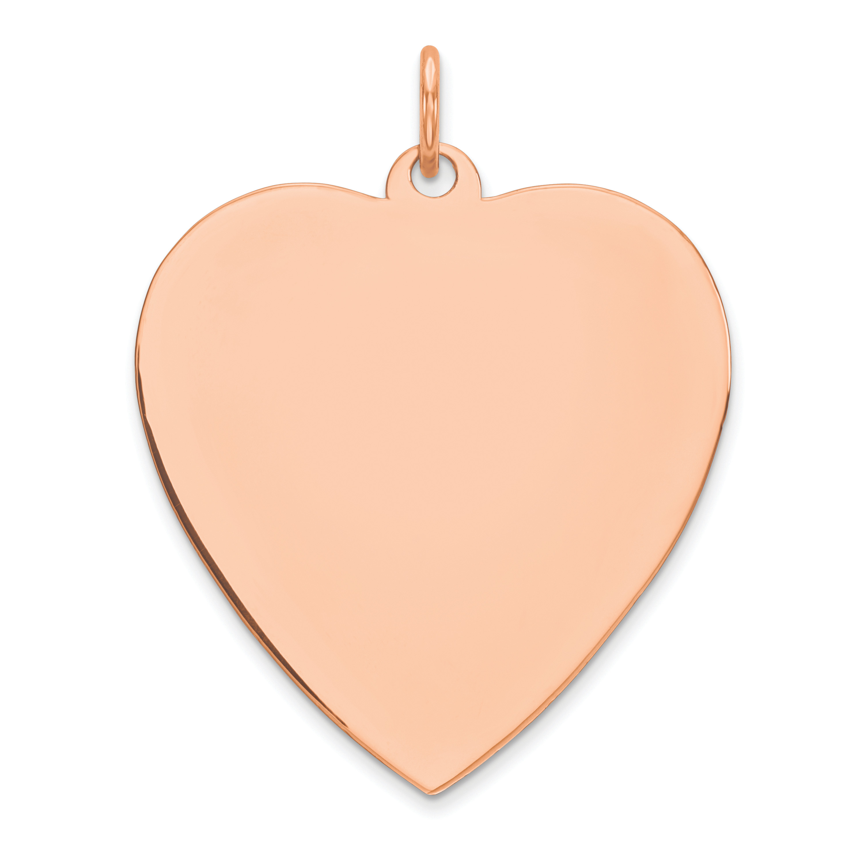 Sterling Silver RG Plated Engraveable Heart Polished Front/Satin Back Disc (QM394R/27)