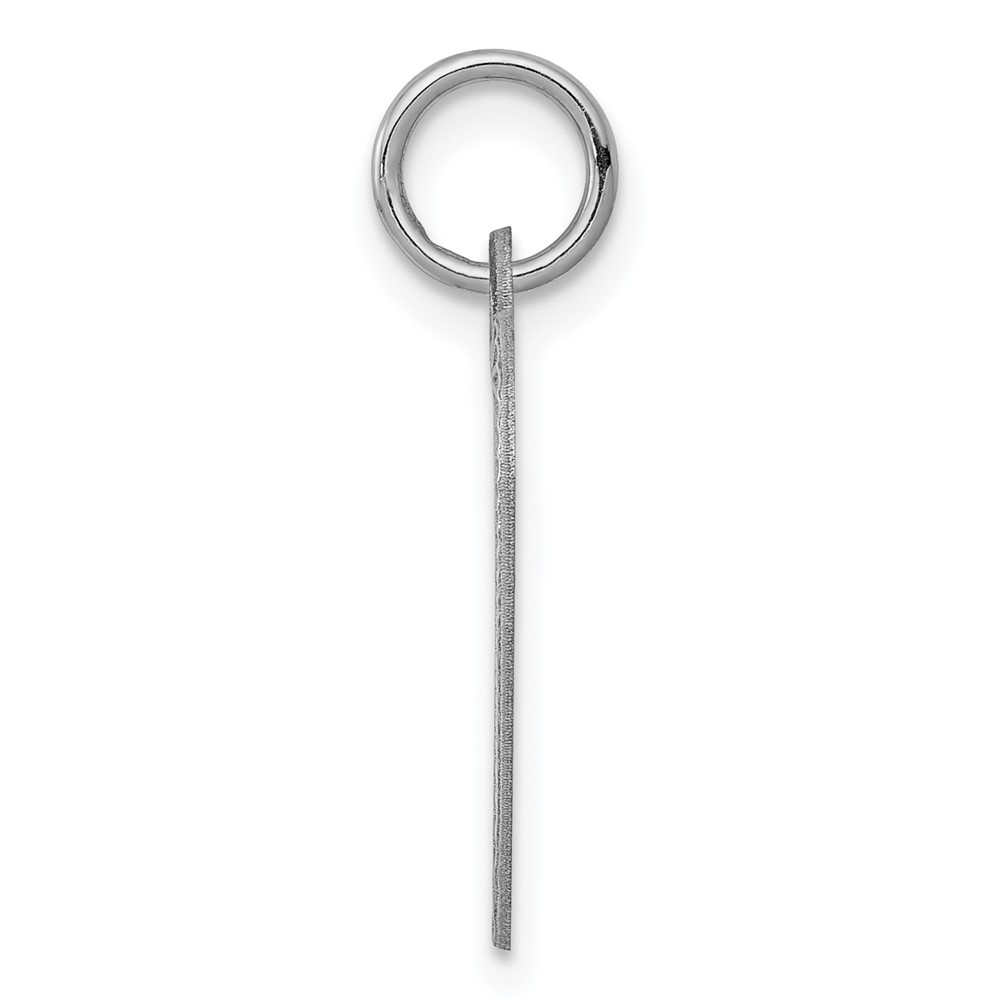 SS Rh-plt Engraveable Heart Polished Front/Satin Back Disc Charm (QM397/18)