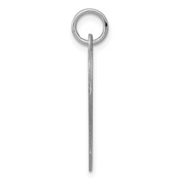 SS Rh-plt Engraveable Heart Polished Front Satin Back Disc Charm view 2