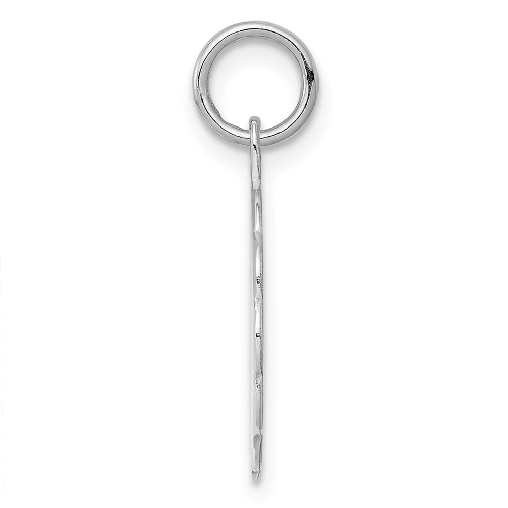 Sterling Silver Rh-plt Engraveable Polished Front/Satin Back Disc Charm (QM409/18)