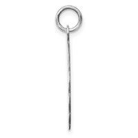 Sterling Silver Rh-plt Engraveable Polished Front Satin Back Disc Charm view 2