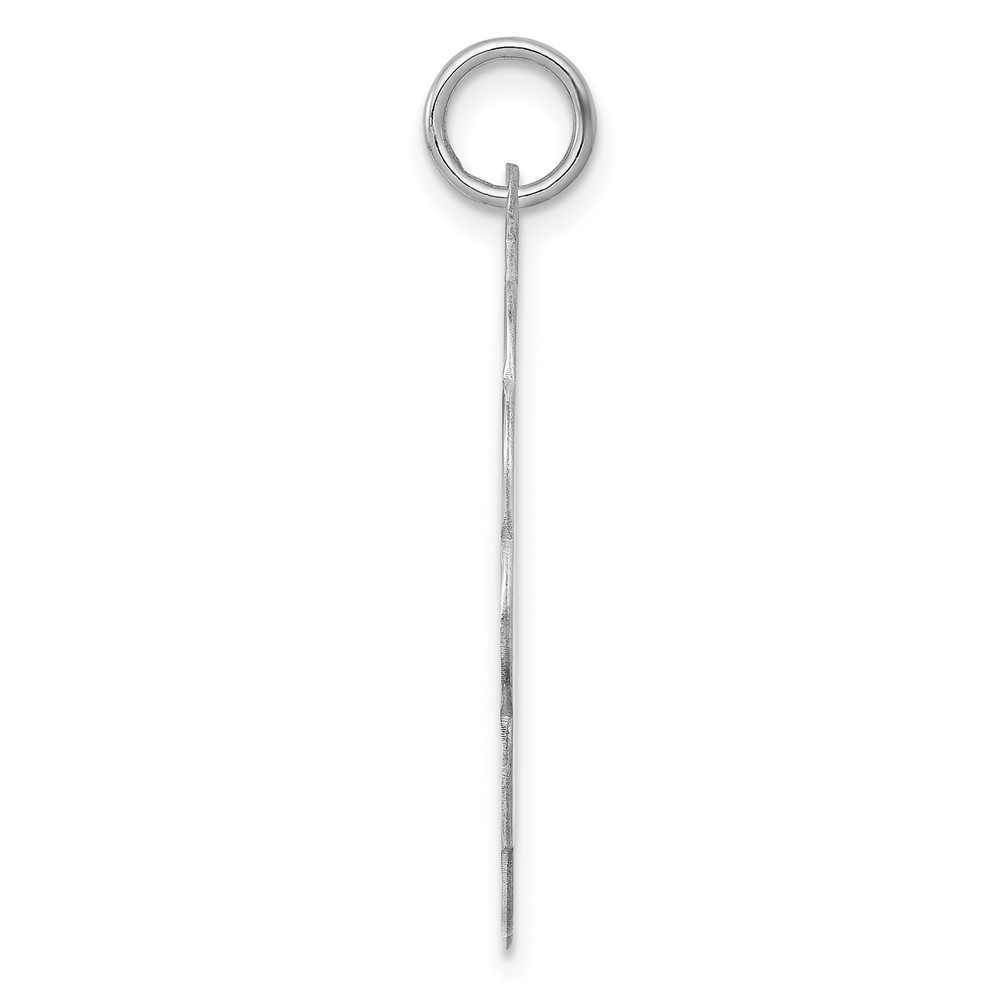 Sterling Silver Rh-plt Engraveable Polished Front/Satin Back Disc Charm (QM412/18)