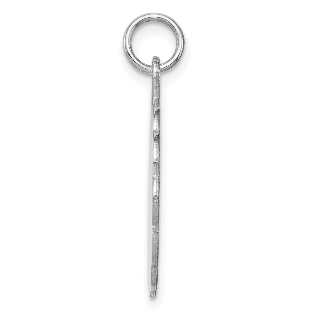 Sterling Silver Rh-plt Engraveable Polished Front/Satin Back Disc Charm (QM415/35)