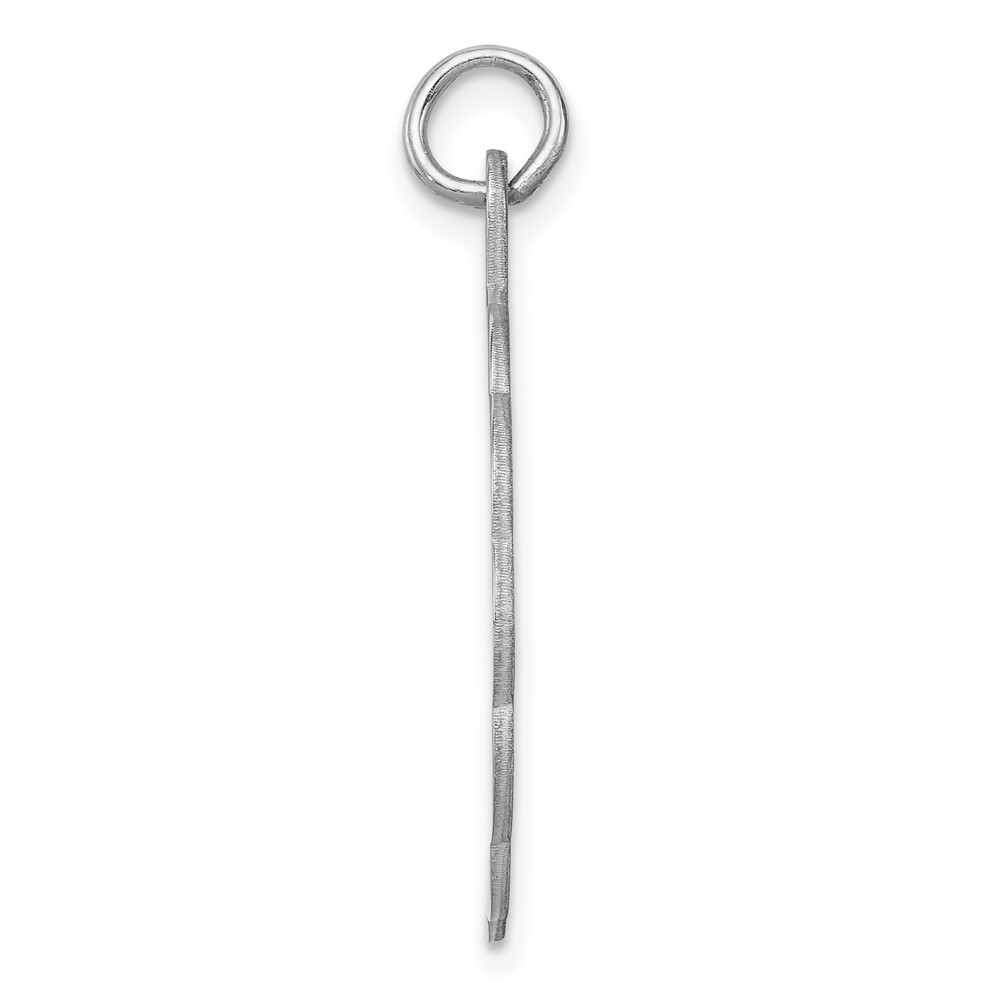 Sterling Silver Rh-plt Engraveable Polished Front/ Back Disc Charm (QM416/35)