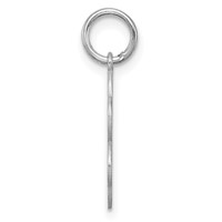 Sterling Silver Rhodium-plated Engraveable Disc Charm view 2