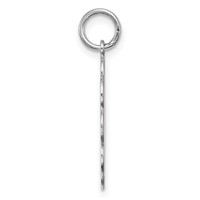 Sterling Silver Rh-plt Engraveable Polished Front Satin Back Disc Charm view 2