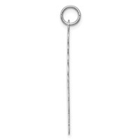 Sterling Silver Rh-plt Engraveable Polished Front Satin Back Disc Charm view 2