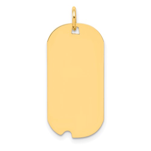 Sterling Silver GP Engravable Dog Tag Polished Disc Charm