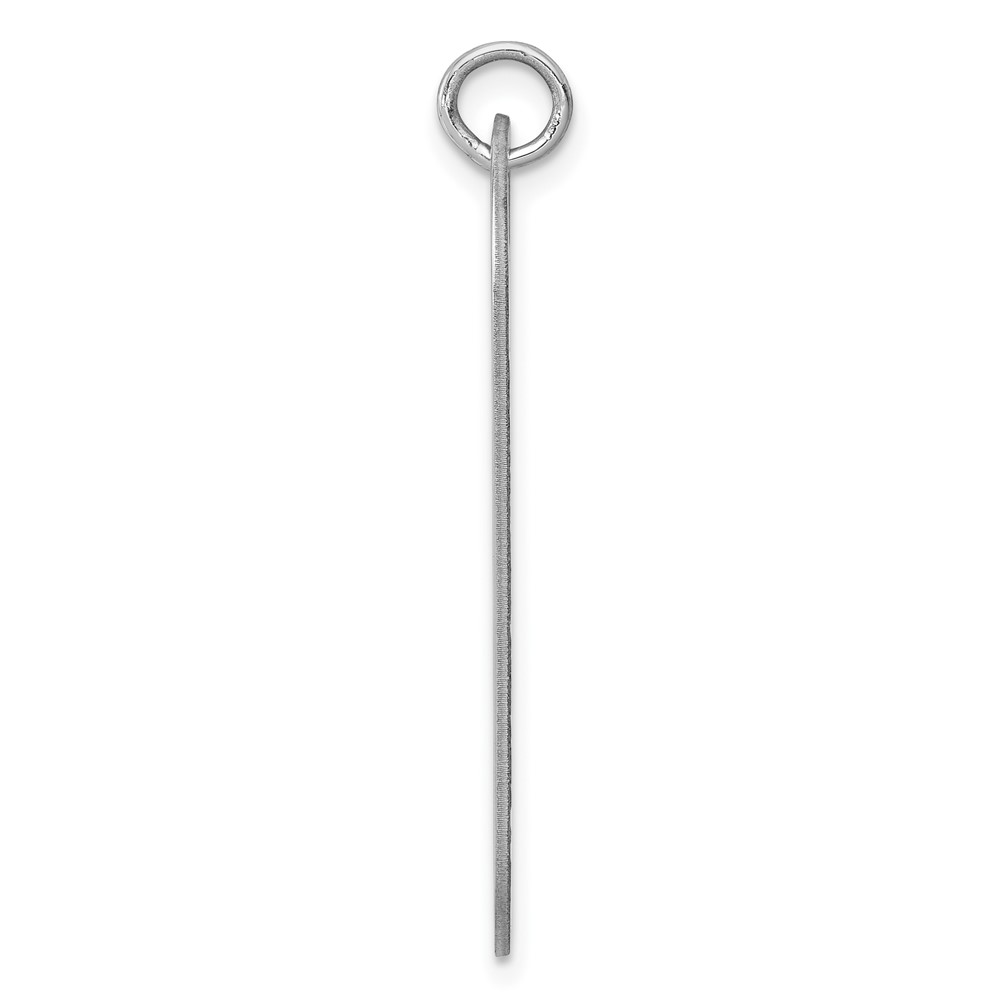 Sterling Silver Rhodium-plated Engraveable Dog Tag Disc Charm (QM443/18)