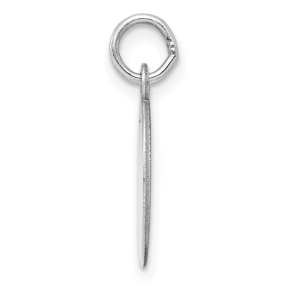 Sterl Silver Rh-plt Engraveable Oval Polished Front/Satin Back Disc Charm (QM452/35)