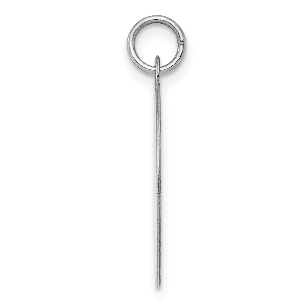 Sterling Silver Rhod-plate Eng. Oval Polish Front/Satin Back Disc Charm (QM453/27)