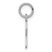 Sterling Silver Rhodium-plated Engraveable Star Disc Charm view 2