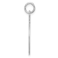 Sterling Silver Rhodium-plated Engraveable Disc Charm view 2