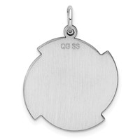 Sterling Silver Rhodium-plated Engraveable Disc Charm view 4