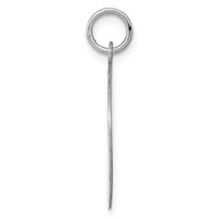 SS Rh-plt Engraveable Round Patterned Polished Front Satin Back Disc view 2