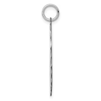 SS Rh-plt Engraveable Heart Patterned Polished Front Satin Back Disc view 2