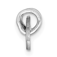 Sterling Silver Rh-plt Engravable Polished Front Satin Back Plate view 2