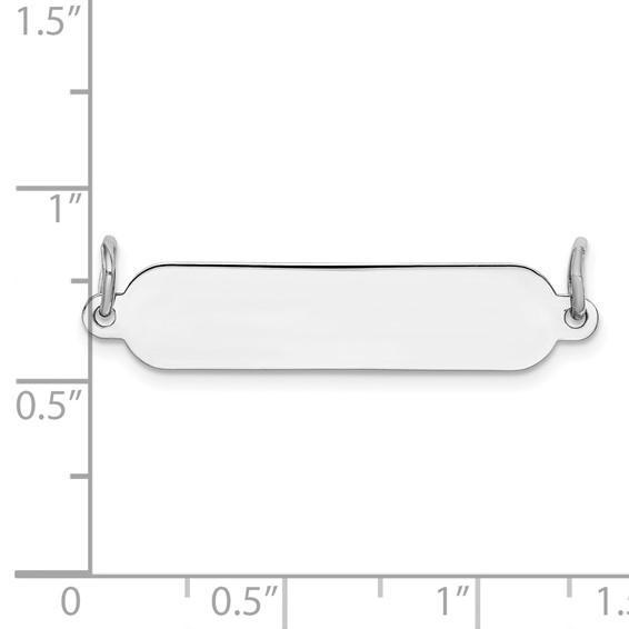 Sterling Silver Engraveable Polished Front/Back Plate