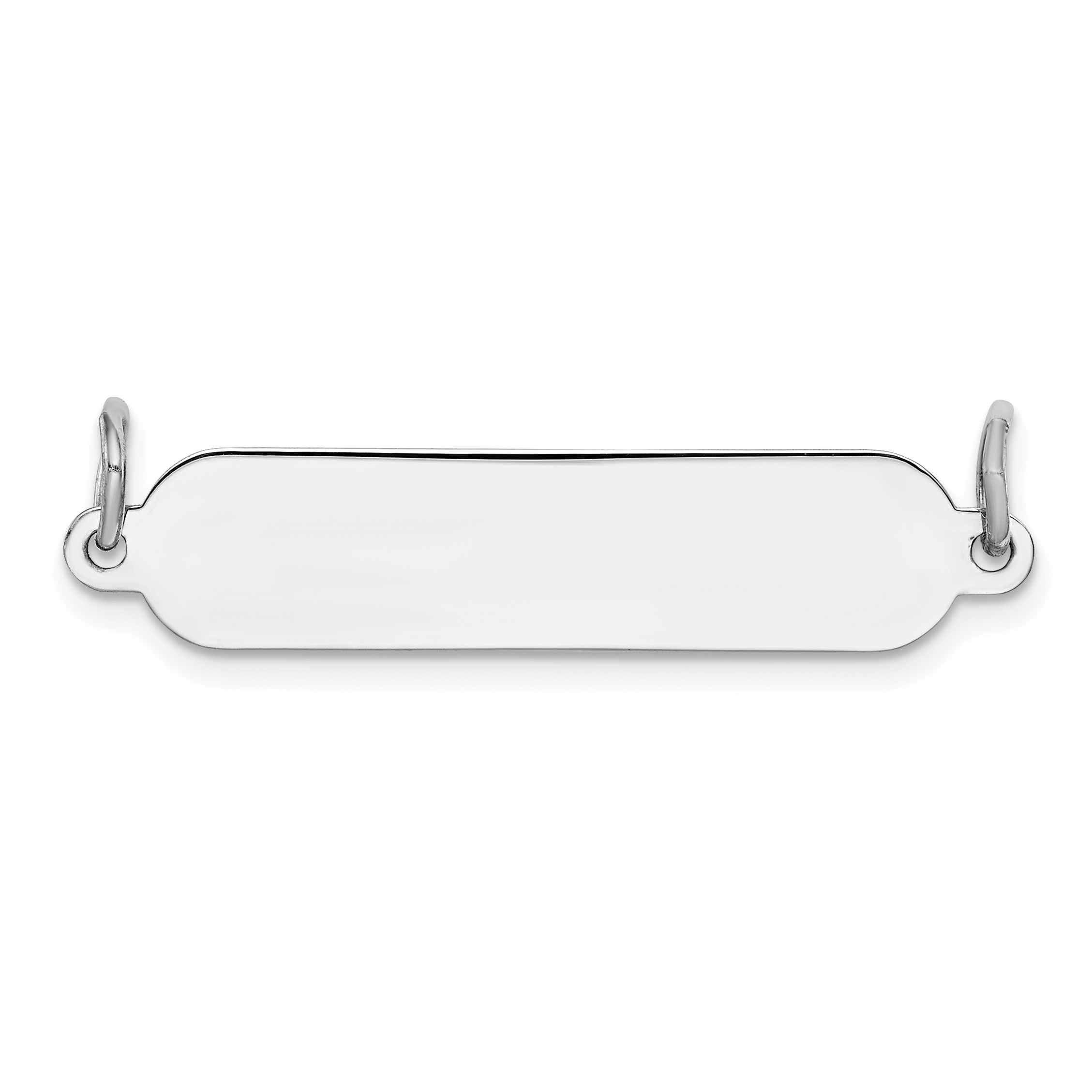 Sterling Silver Rh-plt Engraveable Polished Front/Satin Back Plate (QM482/35)