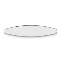 Sterling Silver Rh-plt Engraveable Polished Front Satin Back Plate view 1