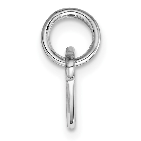 SS Rh-plt Engraveable Double Heart Polished Front/Satin Back Plate