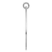 Sterling Silver Rh-plt Engravable Polished Front Satin Back Disc Charm view 2