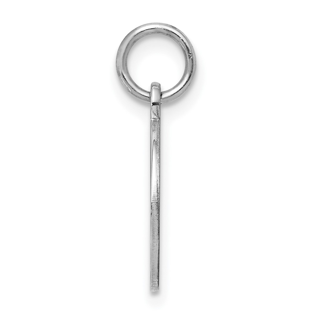 Sterling Silver Rh-plt Engraveable Round Polished Front/Back Disc Charm (QM497/18P)