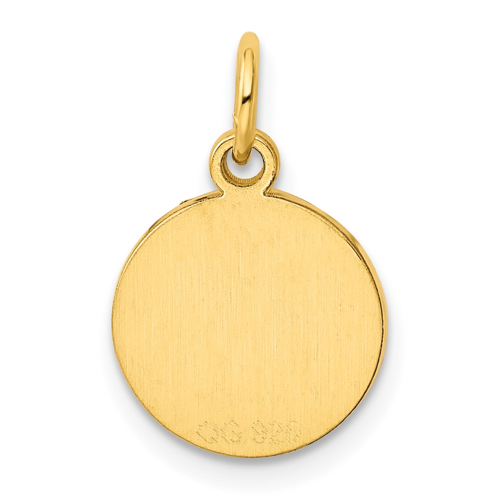 Sterling Silver GP Engraveable Round Polished Disc Charm (QM497G/27)
