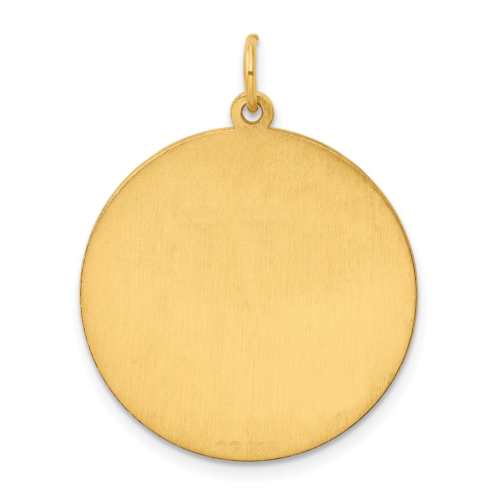 Sterling Silver GP Engraveable Round Polished Disc Charm (QM498G/35)