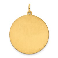 Sterling Silver GP Engraveable Round Polished Disc Charm view 4
