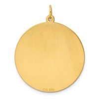 Sterling Silver GP Engraveable Round Polished Disc Charm view 4