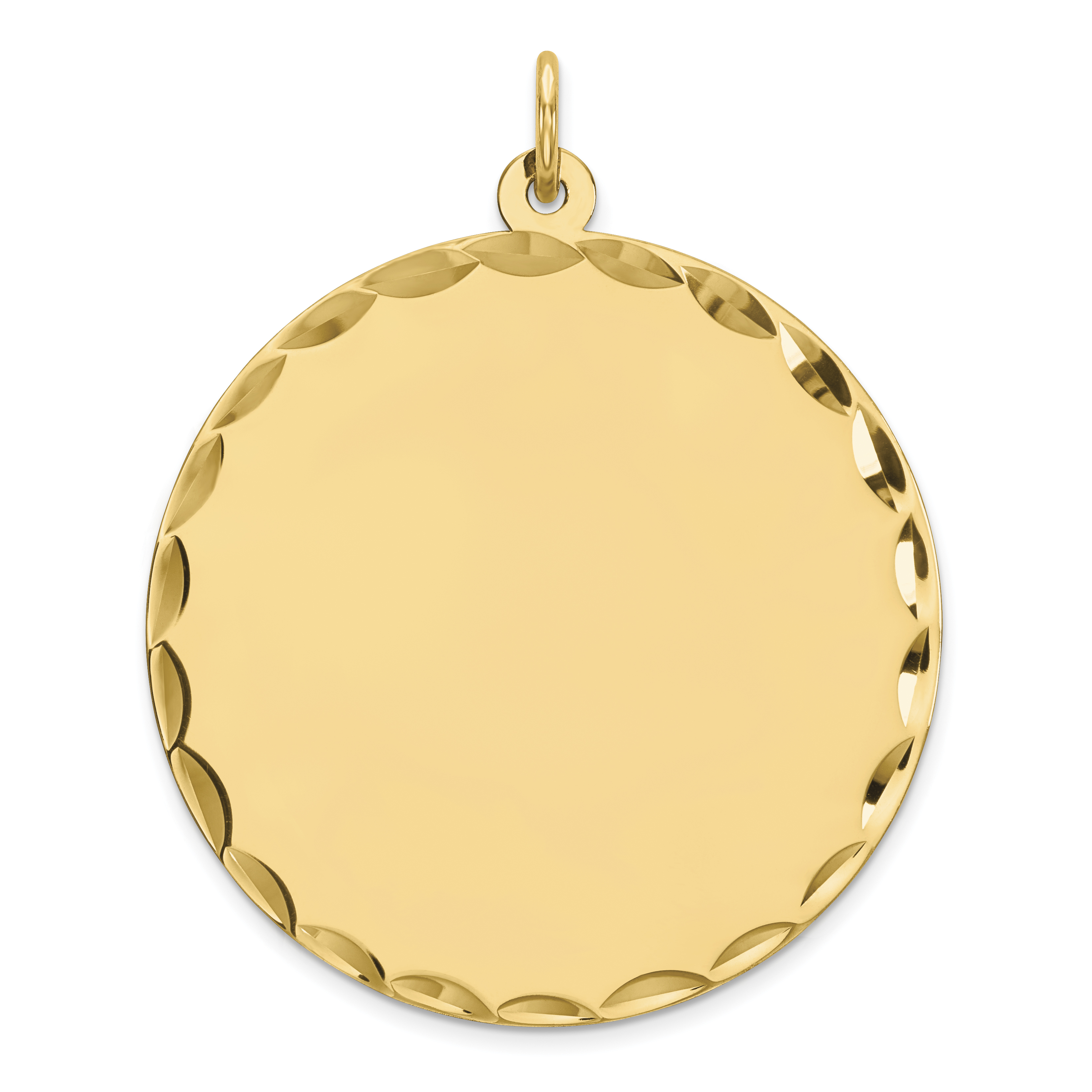 Sterling Silver GP Engraveable Round Polished Disc Charm (QM499G/18)