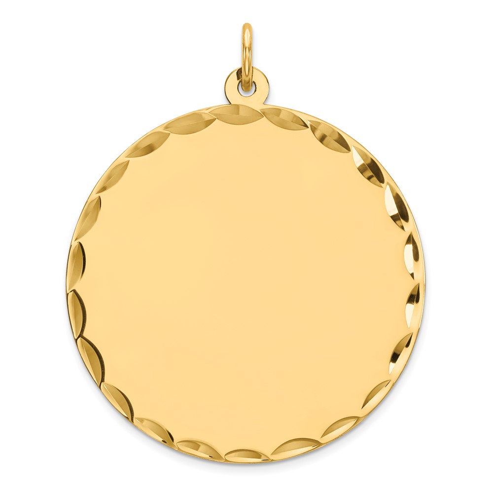 Sterling Silver GP Engraveable Round Polished Disc Charm (QM499G/18)