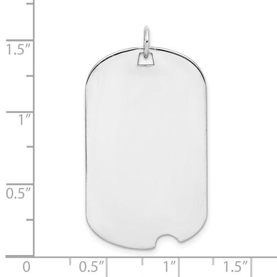 Sterling Silver Engraveable Dog Tag Polished Front/Back Disc Charm