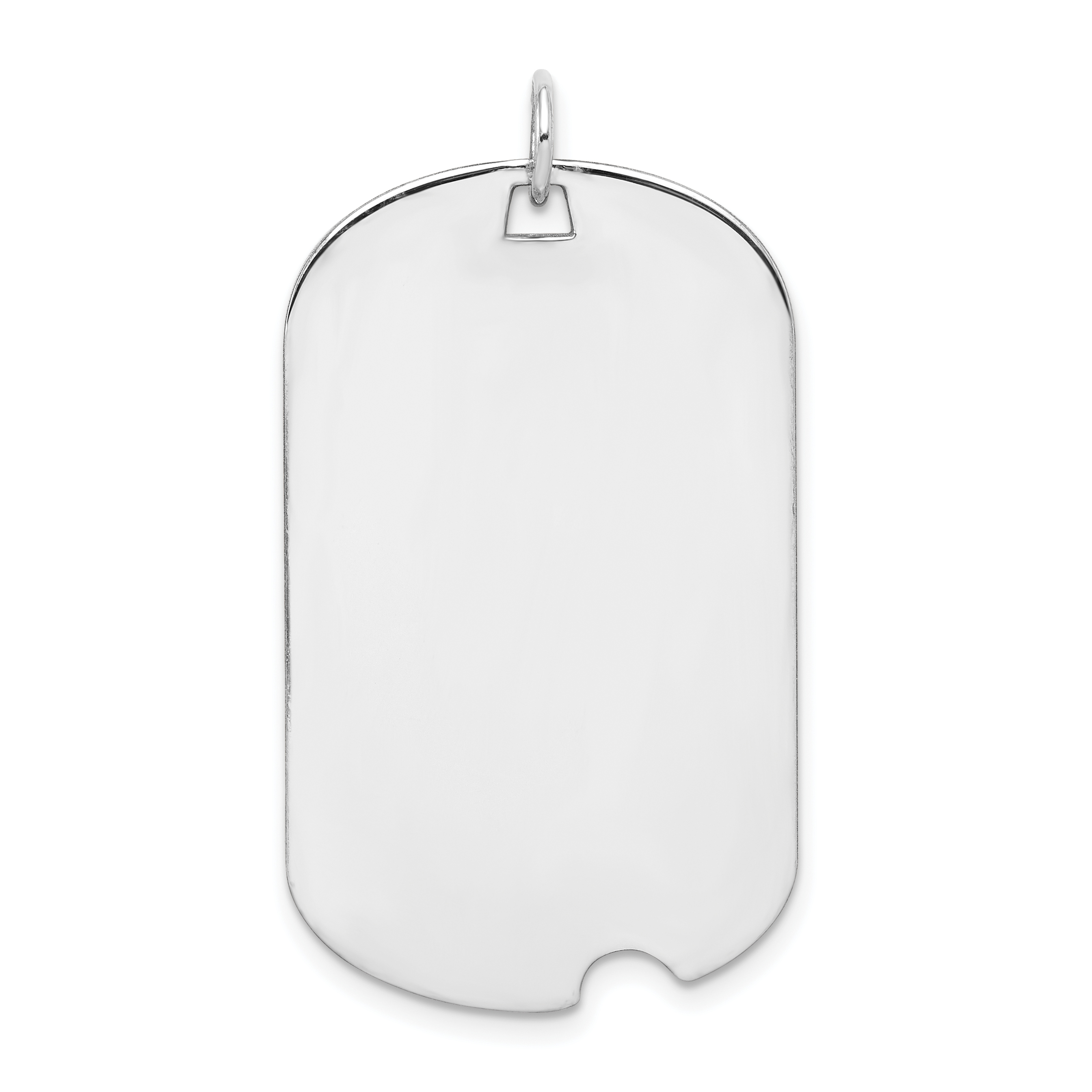Sterling Silver Rhodium-plated Engraveable Dog Tag Disc Charm (QM500/18)