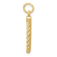 Sterling Silver GP Engraveable Round with Rope Polished Disc view 2