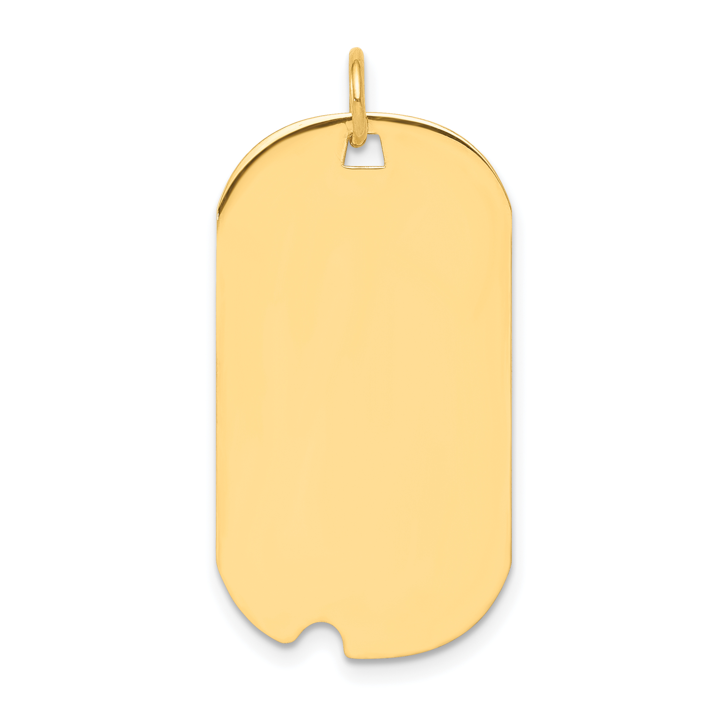 Sterling Silver GP Engraveable Dog Tag Polished Disc Charm (QM504G/35)
