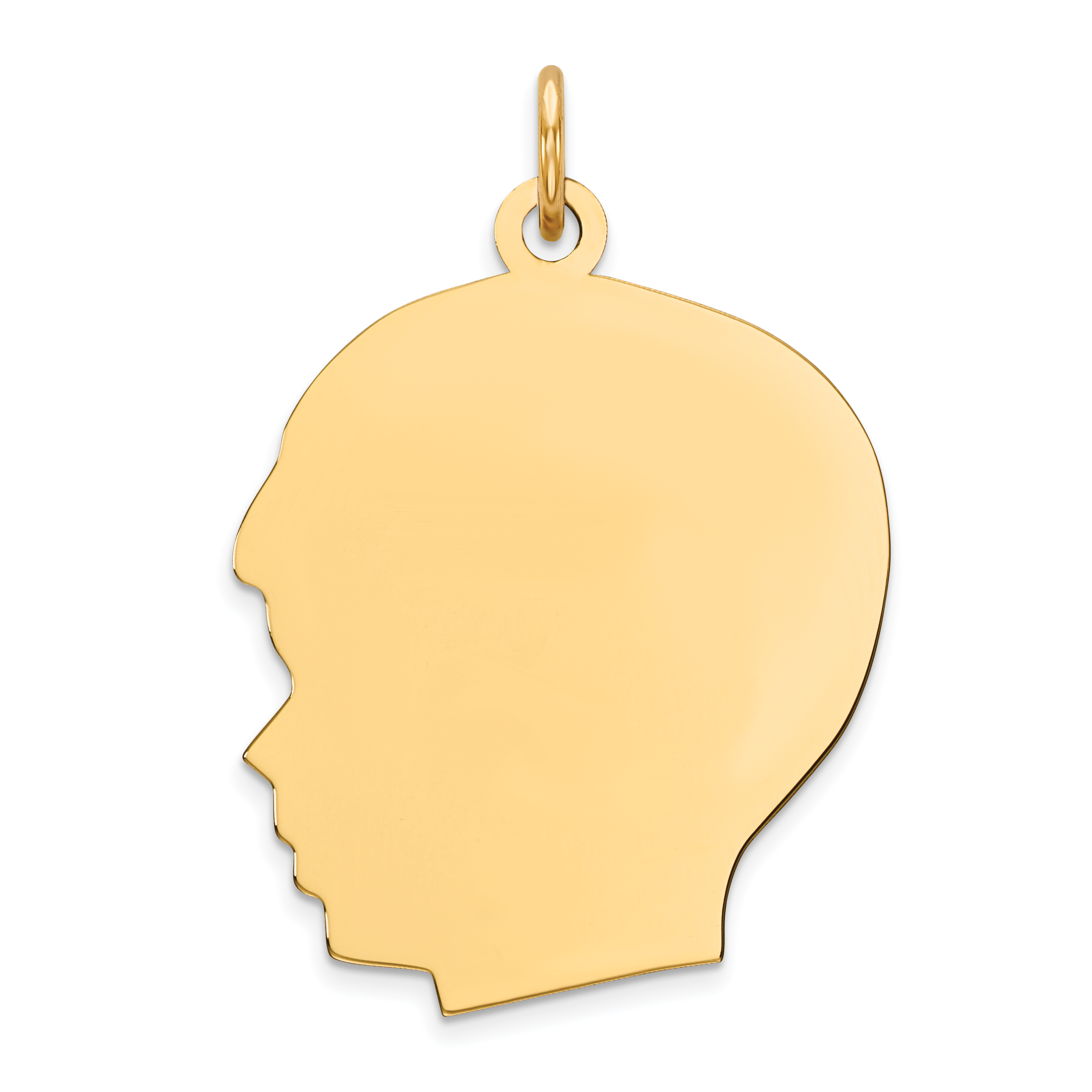 Sterling Silver GP Engraveable Boy Polished Disc Charm (QM521G/35)