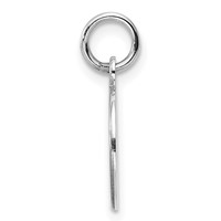 Sterling Silver Rhod-plate Pink Enamel Left Facing Girl Head Disc Charm view 2