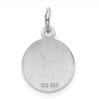 Sterling Silver Rhod-plate Pink Enamel Left Facing Girl Head Disc Charm view 4