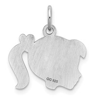 Sterling Silver Rhod-plate Pink Enamel Left Facing Girl Head Disc Charm view 4