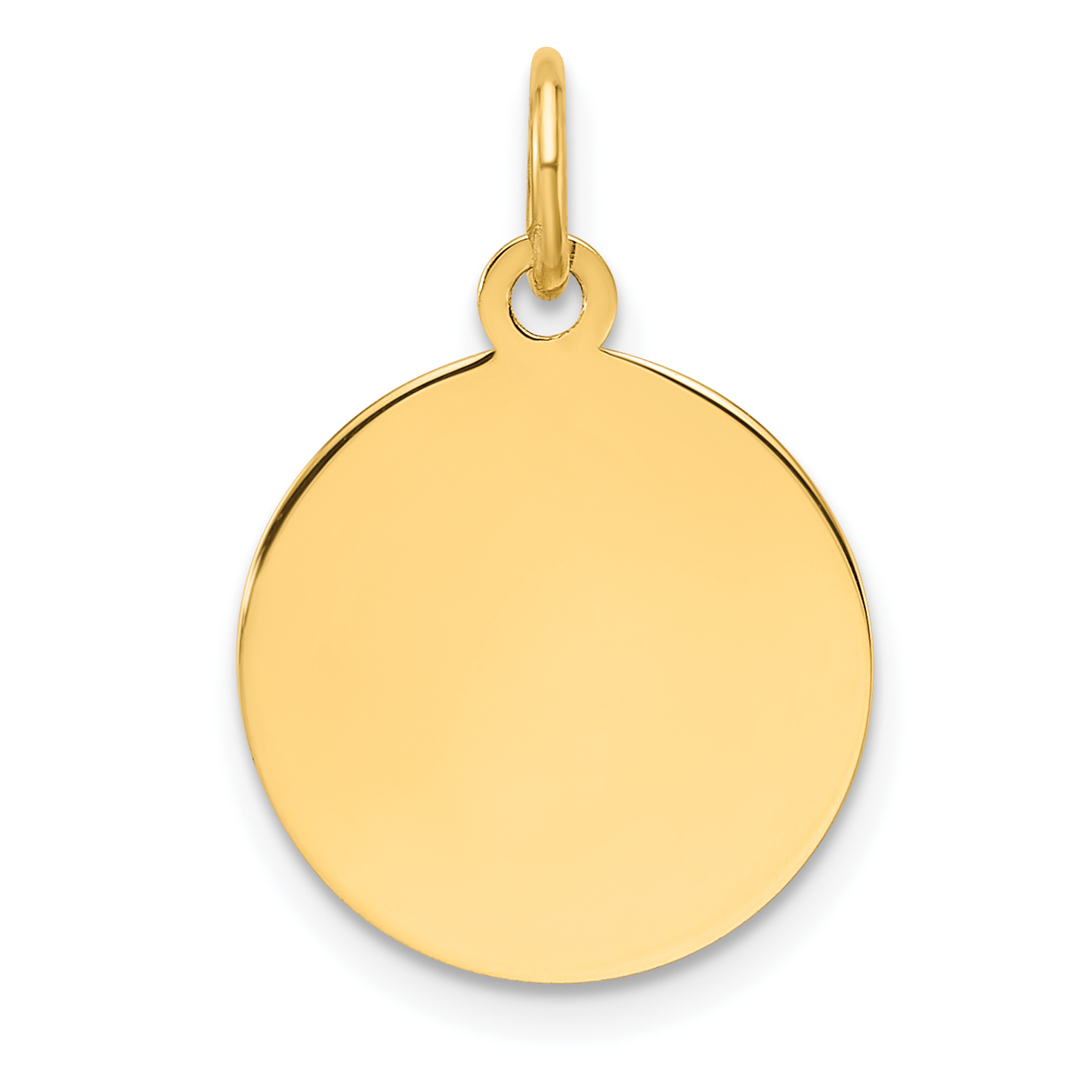 Sterling Silver GP Engraveable Round Polished Disc Charm (QM539G/27)