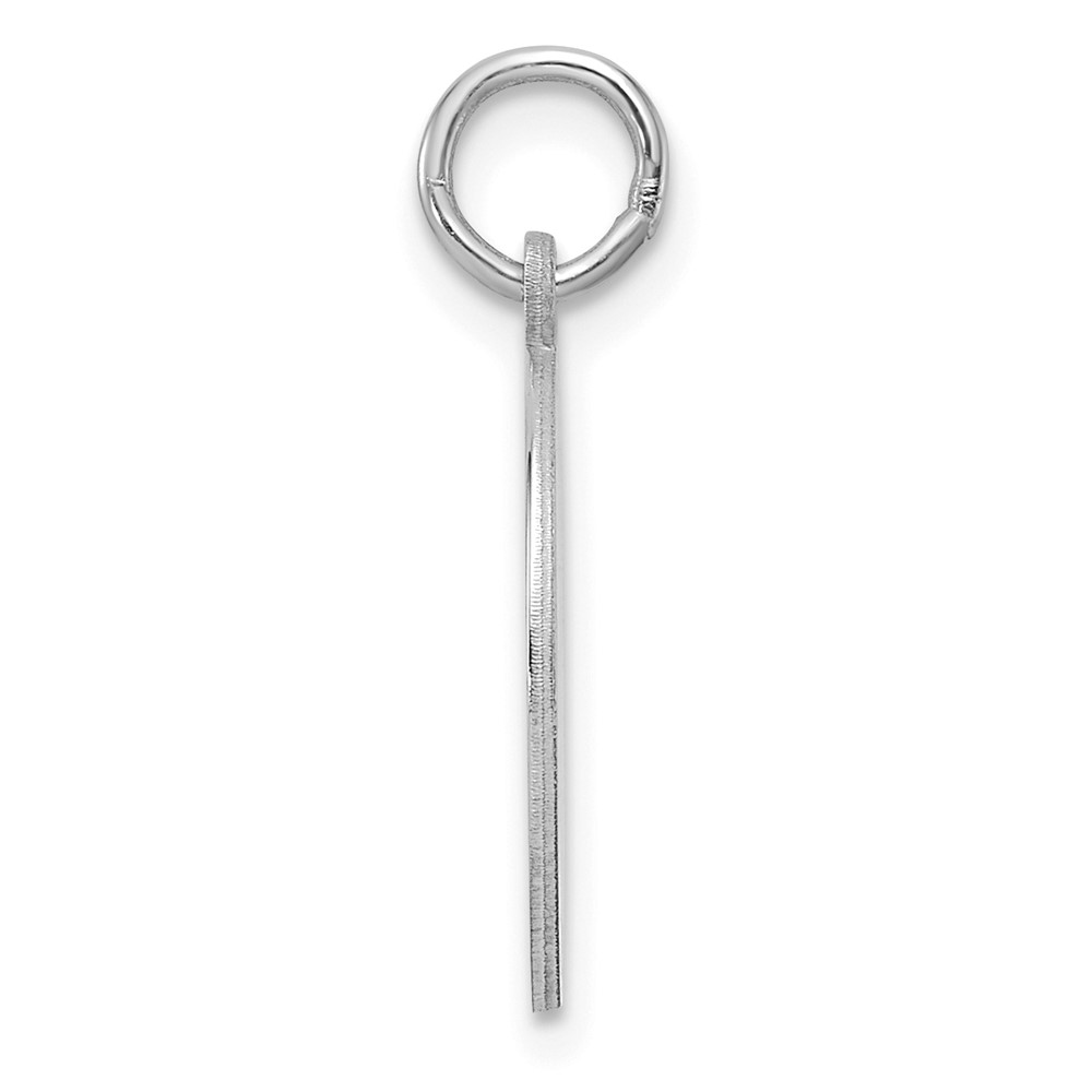 SS Rh-plt Engraveable Round Polished Front/Satin Back Disc Charm (QM539/27)