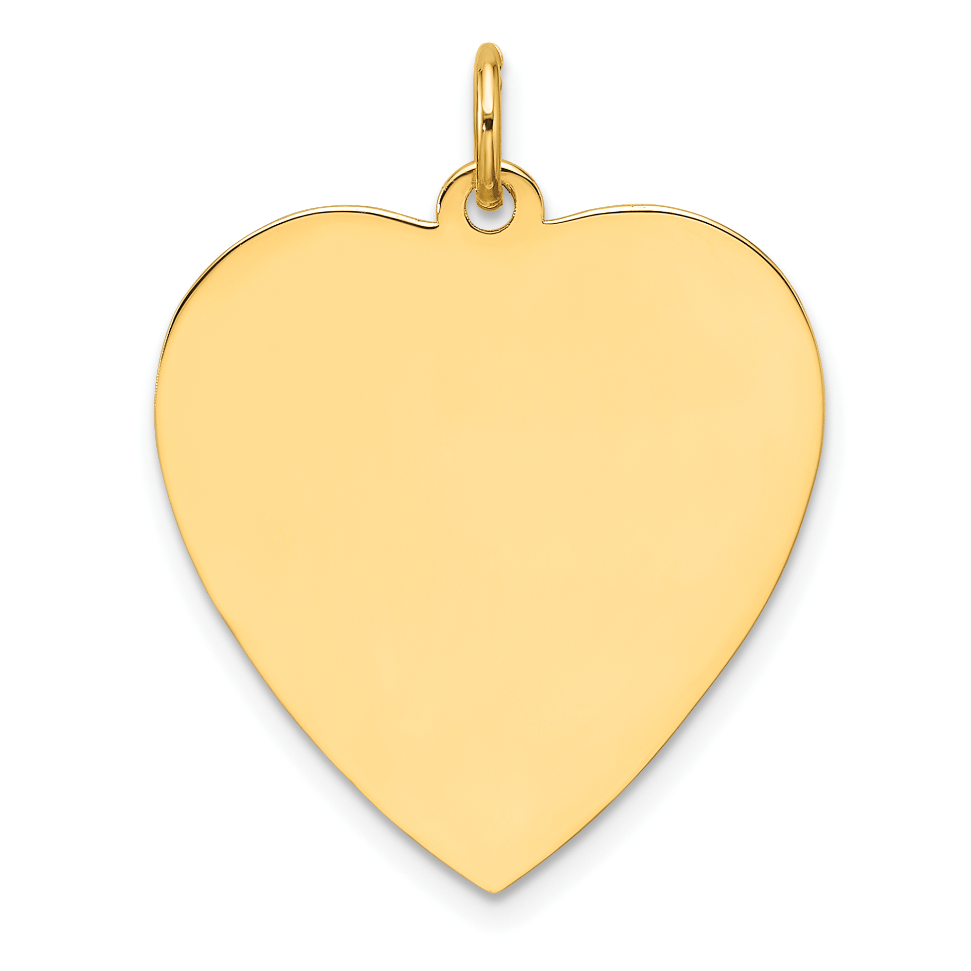 Sterling Silver GP Engraveable Heart Polished Disc Charm (QM548G/18)